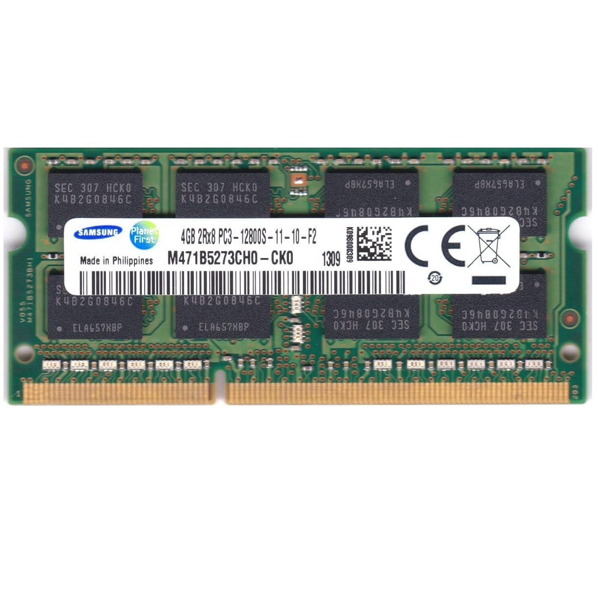 Begagnat Samsung 4GB DDR3 (1x4GB) SODIMM 2Rx8 PC3-12800S 1600MHz M471B5273CH0-CK0