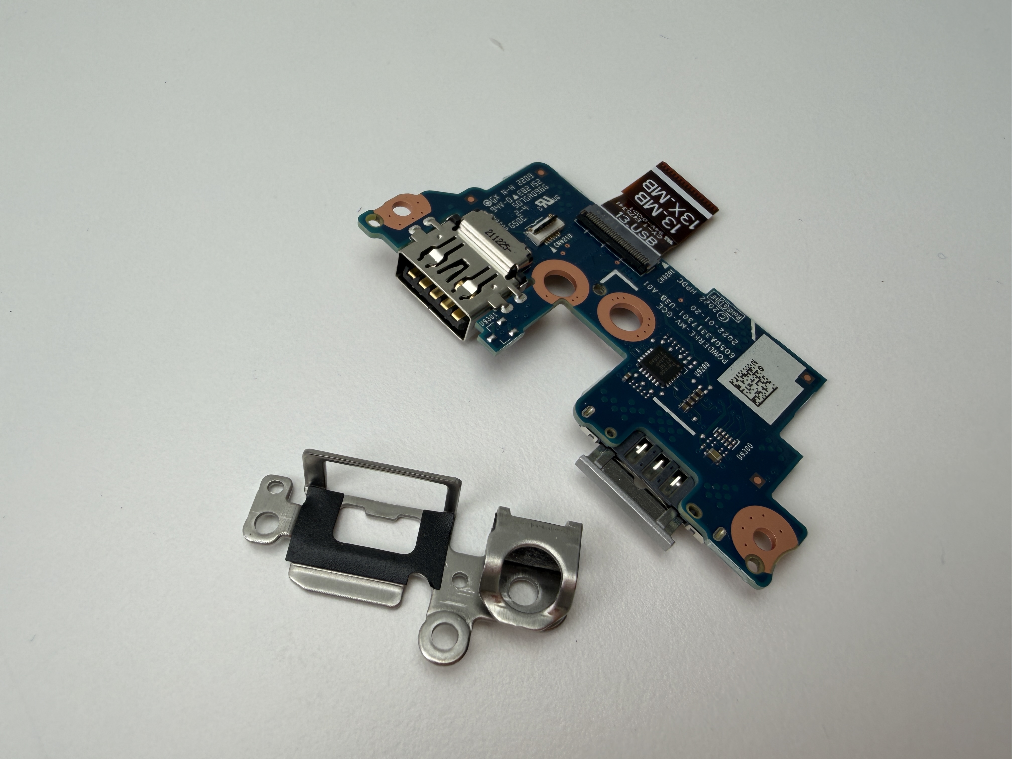Begagnat HP Original USB SD Card Reader Board 6050A3317301-USB-A01 EliteBook 830 835 G9 G10