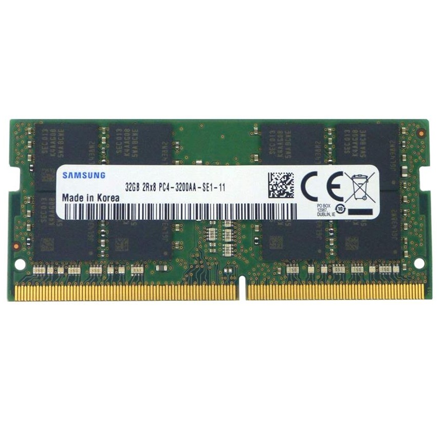 Begagnat Samsung 32GB DDR4 (1x32GB) SODIMM 2Rx8 PC4-3200AA 3200MHz M471A4G43CB1-CWE