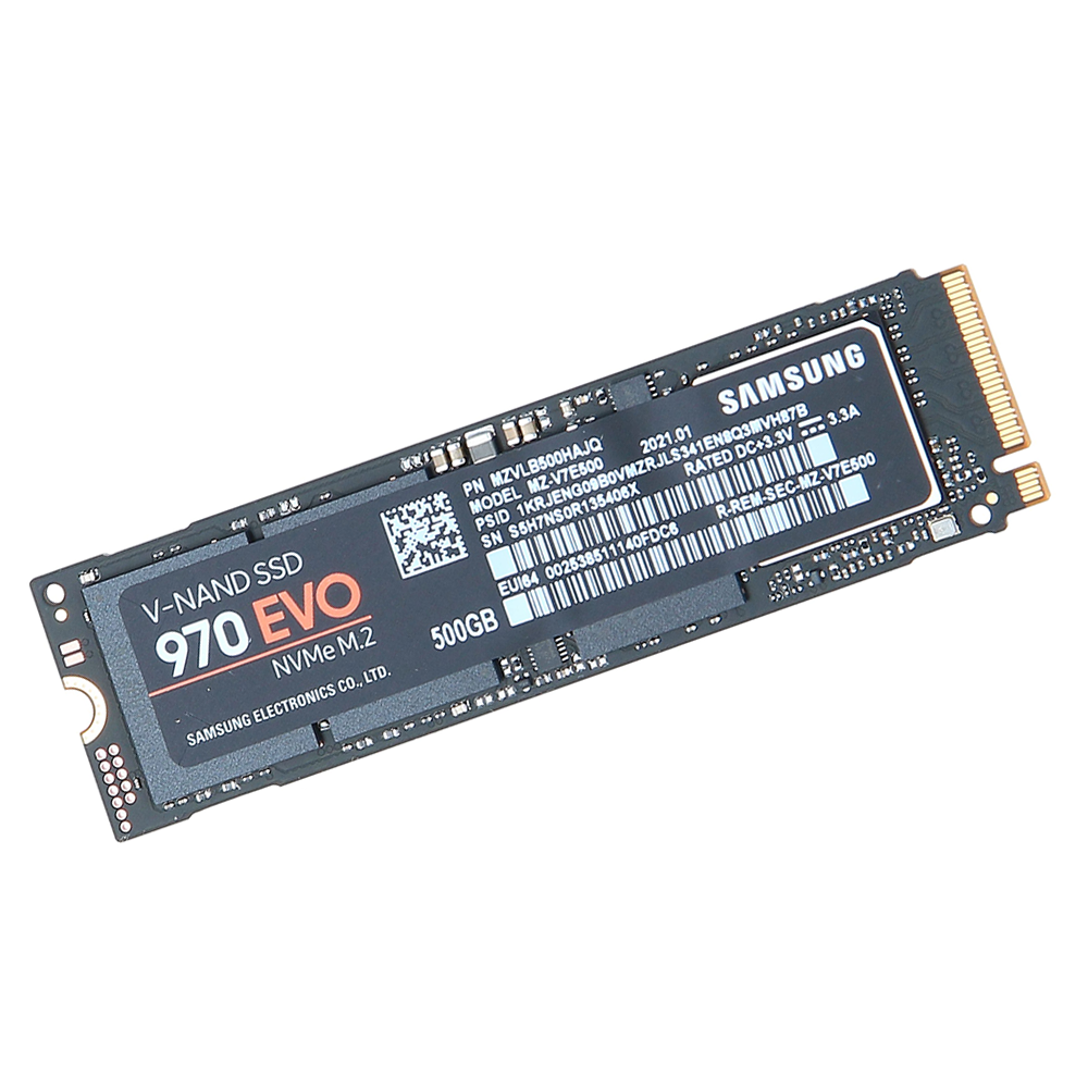 Begagnad Samsung 970 EVO 500GB SSD V-NAND 2280 PCIe Gen3 x4 NVMe MZVLB500HAJQ MZ-V7E500