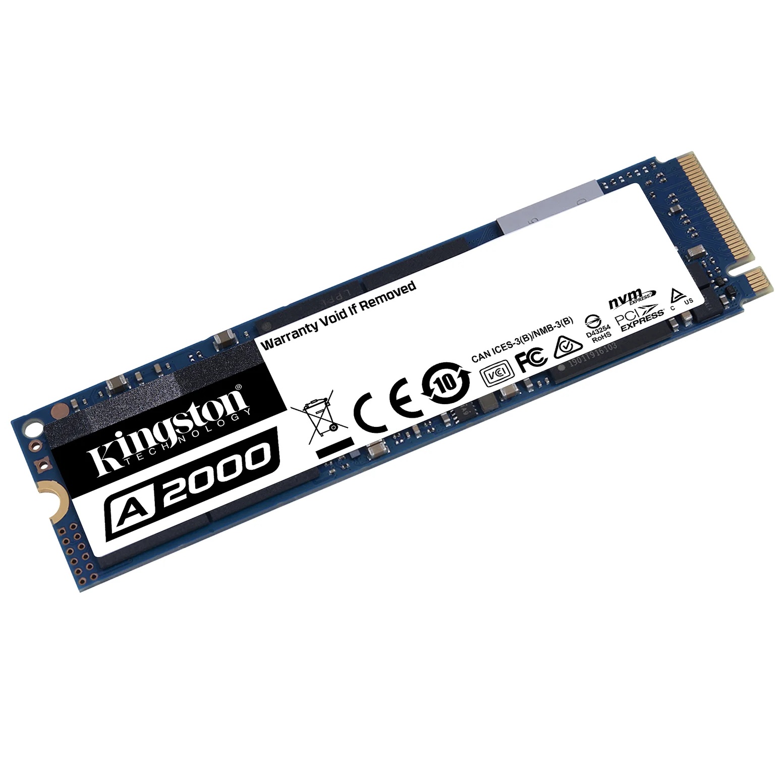 Begagnad Kingston A2000 500GB NVMe PCIe Gen3 x4 M2 2280 SA2000M8/500G