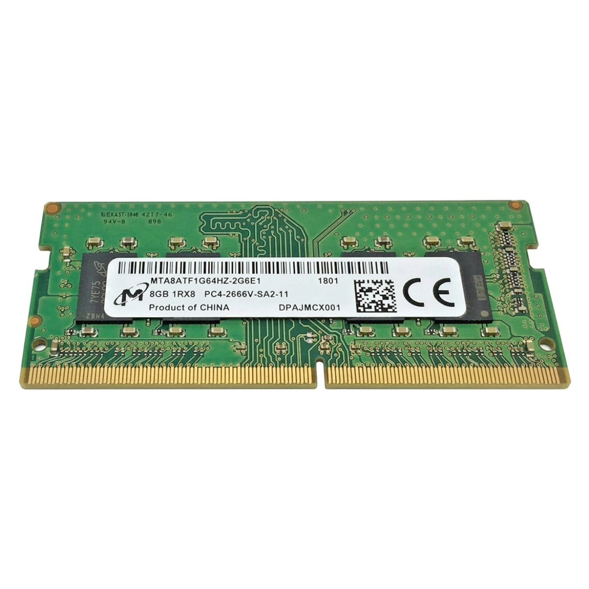 Begagnat Micron 8GB DDR4 (1x8GB) SODIMM 1Rx8 PC4-2666V 2666MHz MTA8ATF1G64HZ-2G6E1