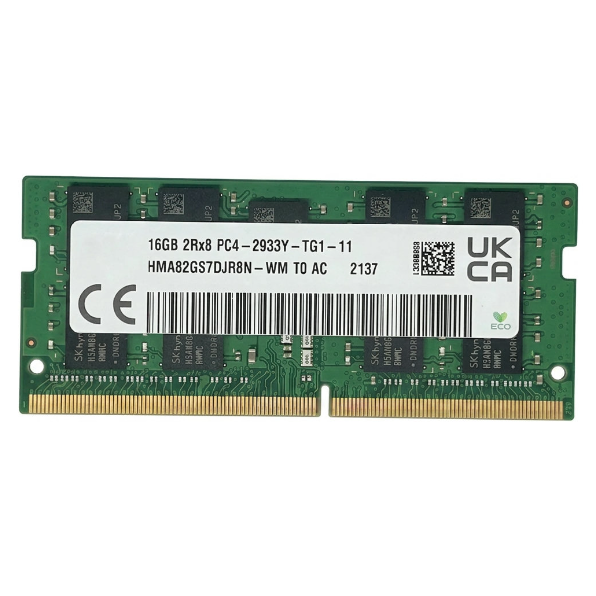 Begagnat SK Hynix 16GB DDR4 (1x16GB) SODIMM ECC 2Rx8 PC4-2933Y 2933MHz HMA82GS7DJR8N-WM