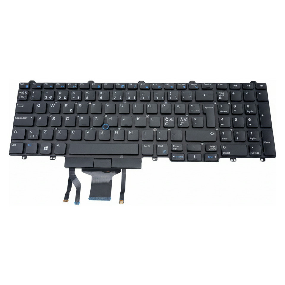 Begagnat0MFKWK Dell Nordic Keyboard Precision 3510 7510 7520 7710 7720 Tangentbord