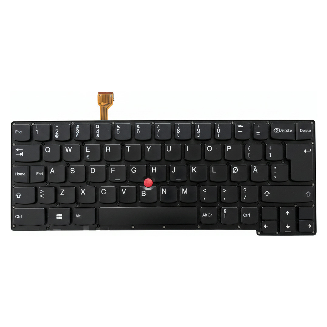 Begagnat Original Lenovo Norsk Keyboard Thinkpad X1 Carbon Gen 2 0C45089 04X6518