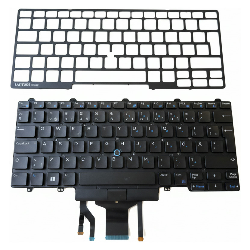 Begagnat Dell Latitude E5450 E5470 E7450 E7470 Tangentbord keyboard 04PTC5 ink. ram
