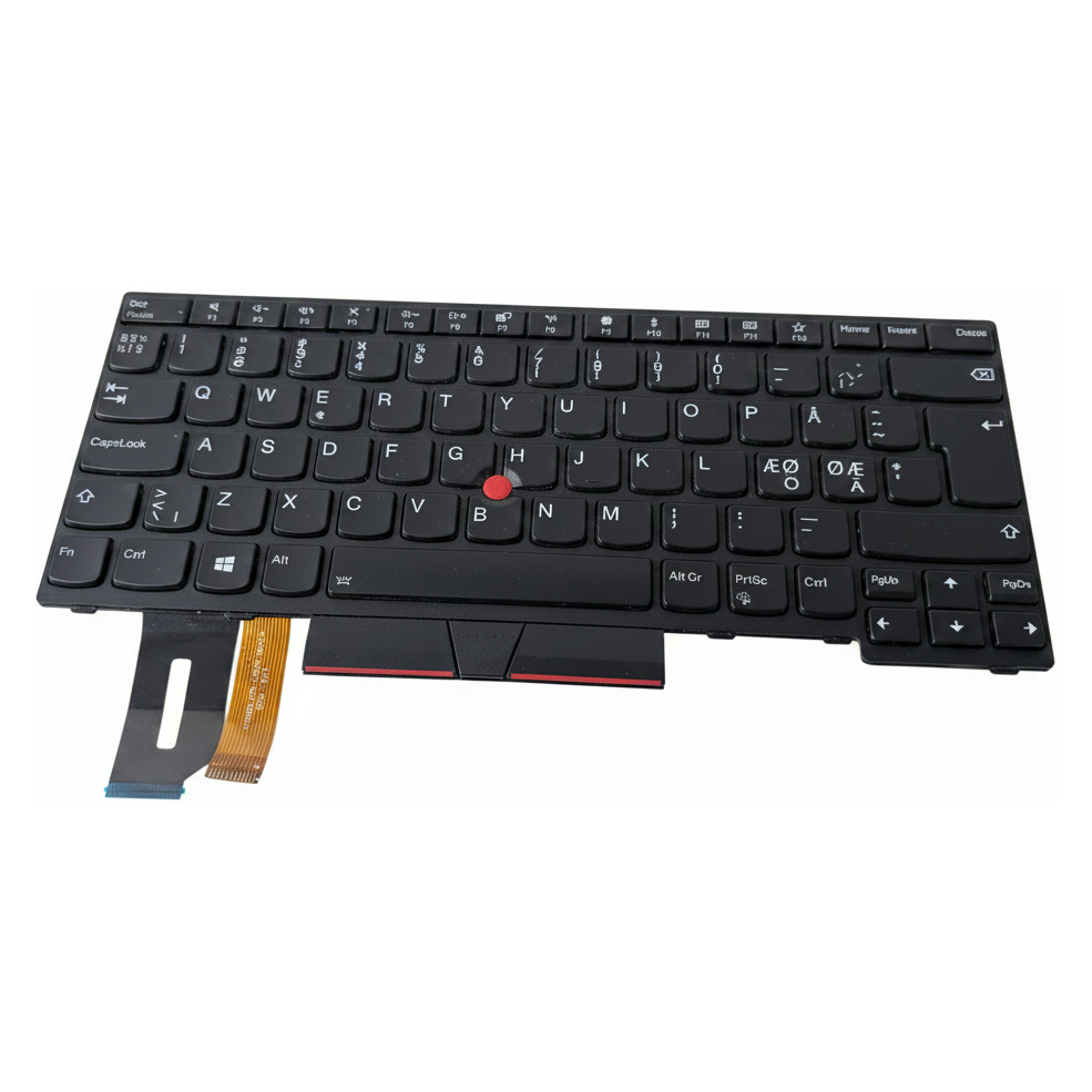 BegagnatLenovo Nordic Keyboard Thinkpad E480 E490 L380 L390 L480 T480s T490 P43S Tangentbord FRU 01YP559