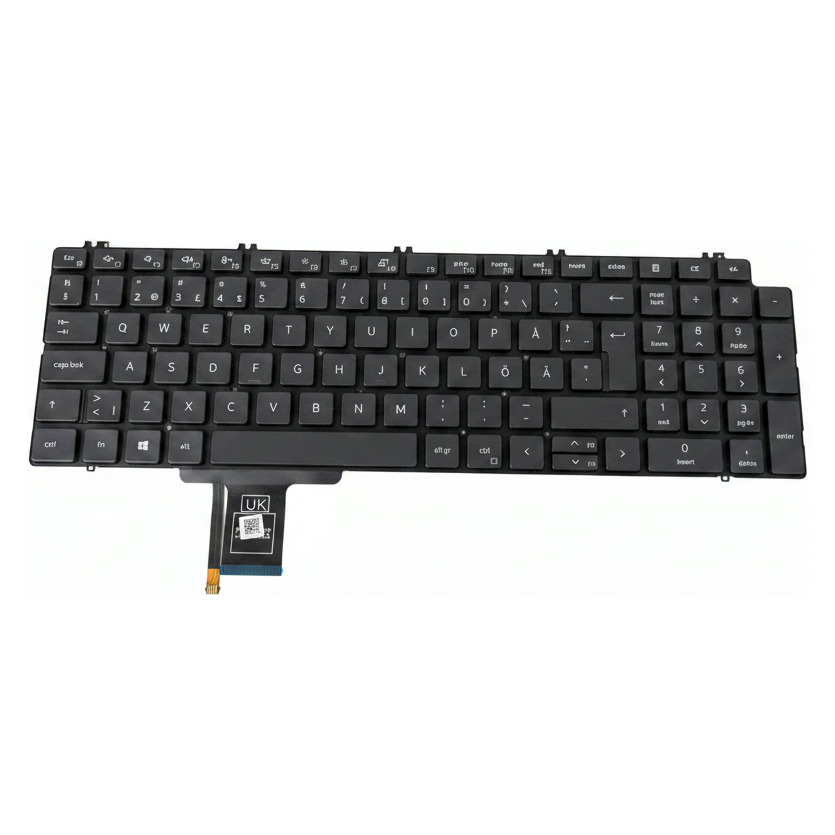 Begagnat Dell Nordic Keyboard Precision 5750 5760 5770 5550 5560 5570 XPS 9500 9510 9520 9700 9710 9720 9730