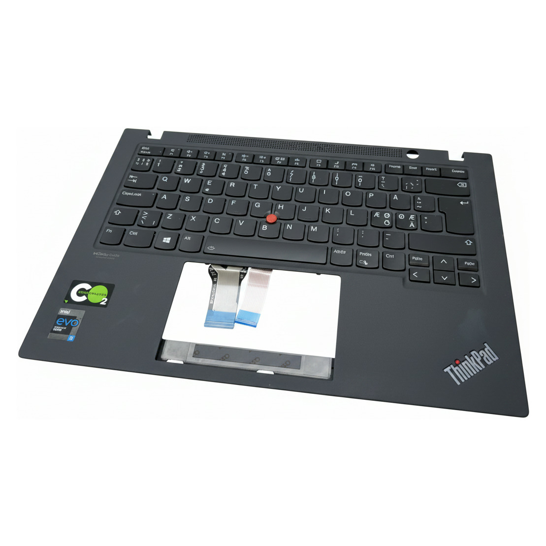 BegagnatTop Cover Upper Case Palmrest Lenovo ThinkPad T14s Gen2 Nordic Keyboard Tangentbord