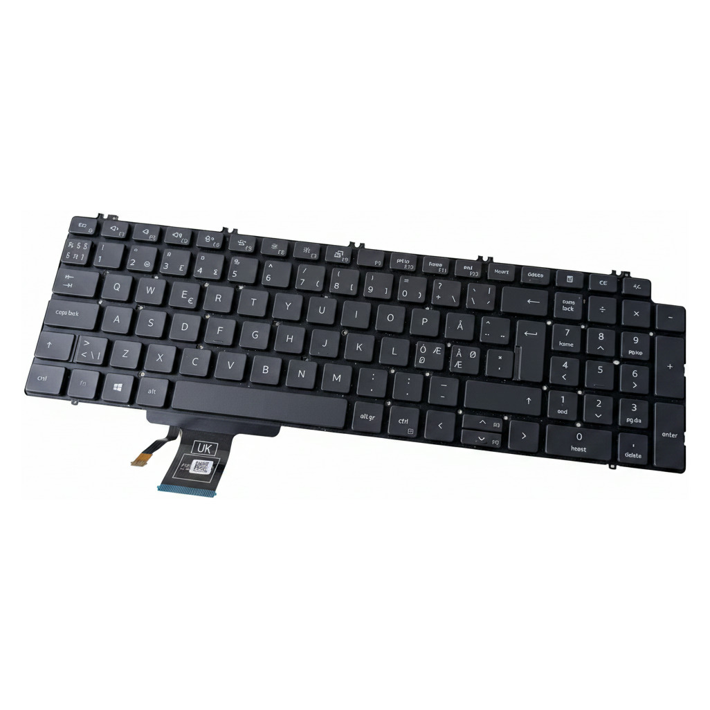 Begagnat Dell Nordic Keyboard Precision 7550 7560 7750 7760 0MH9MJ MH9MJ Tangentbord