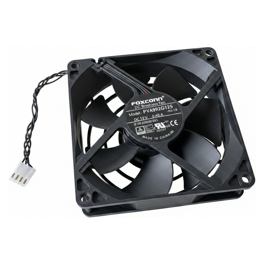 Begagnad Foxconn PVA092G12S DC12V 0.40A 90x90x25mm 4-wire pwm computer CPU cooling fan