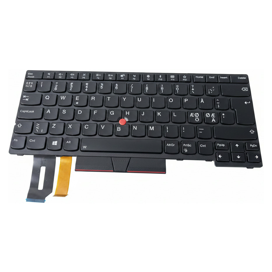 Begagnat Lenovo Nordic Keyboard Thinkpad E480 E490 L380 L390 L480 T480s T490 P43S FRU 01YP319