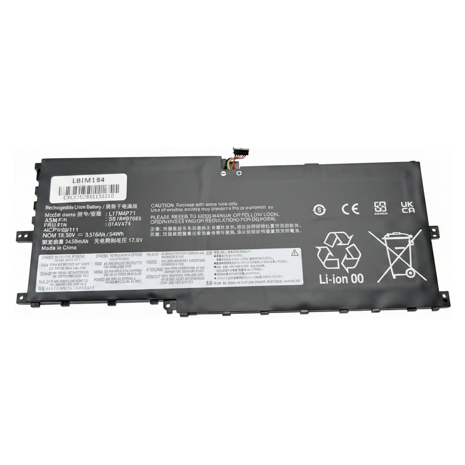 Begagnat Nytt! Batteri Lenovo ThinkPad X1 Yoga Gen3 (3rd) 01AV475 15.36V 54Wh
