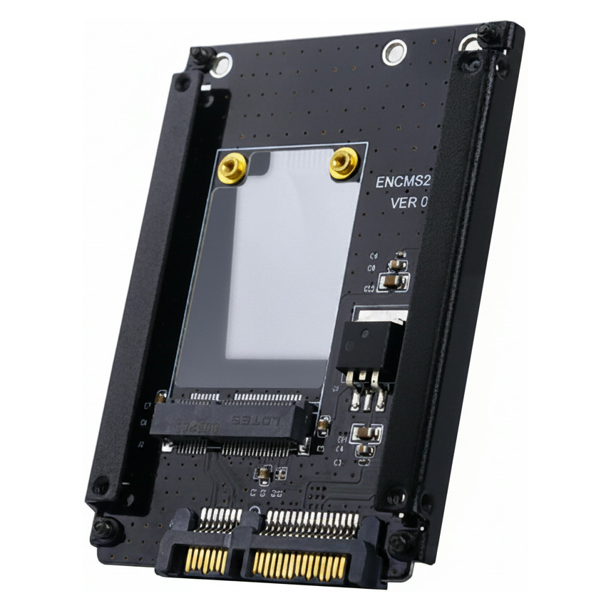Begagnad mSATA to SATA 22Pin Adapter Card MinSATA to SATA3.0 SSD Expansion Card 6Gbps