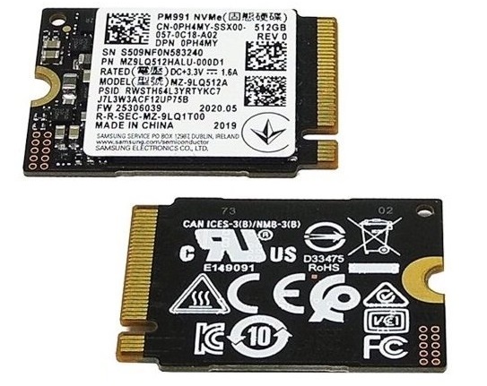Begagnad 512GB Samsung PM991 M2 2230 NVMe Gen3 x4