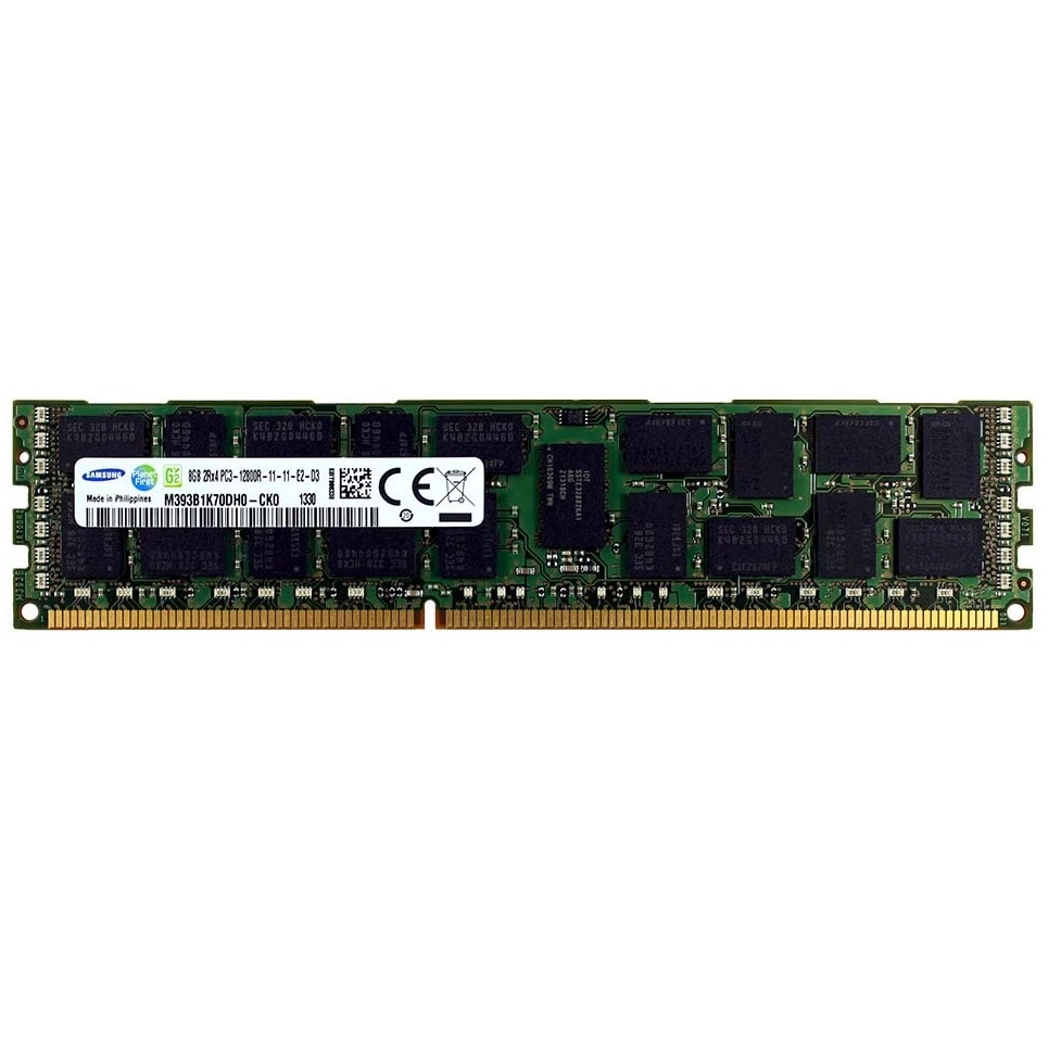 Begagnat Samsung 8GB DDR3 (1x8GB) PC3-12800R 2rx4 1600Mhz RDIMM RAM M393B1K70DH0-CKO