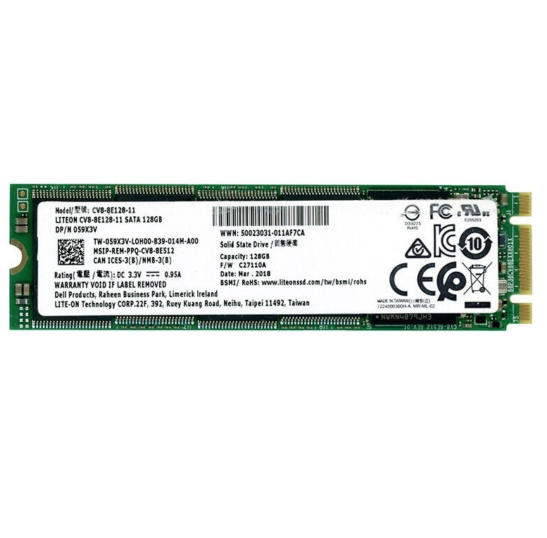 Begagnad 128GB LITE-ON SSD SATA M2 2280 CV8-8E128-11
