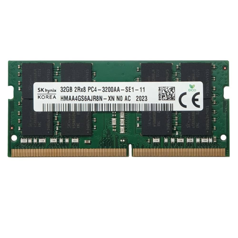 Begagnat SK Hynix 32GB DDR4 (1x32GB) SODIMM 2Rx8 PC4-3200AA 3200MHz HMAA4GS6AJR8N