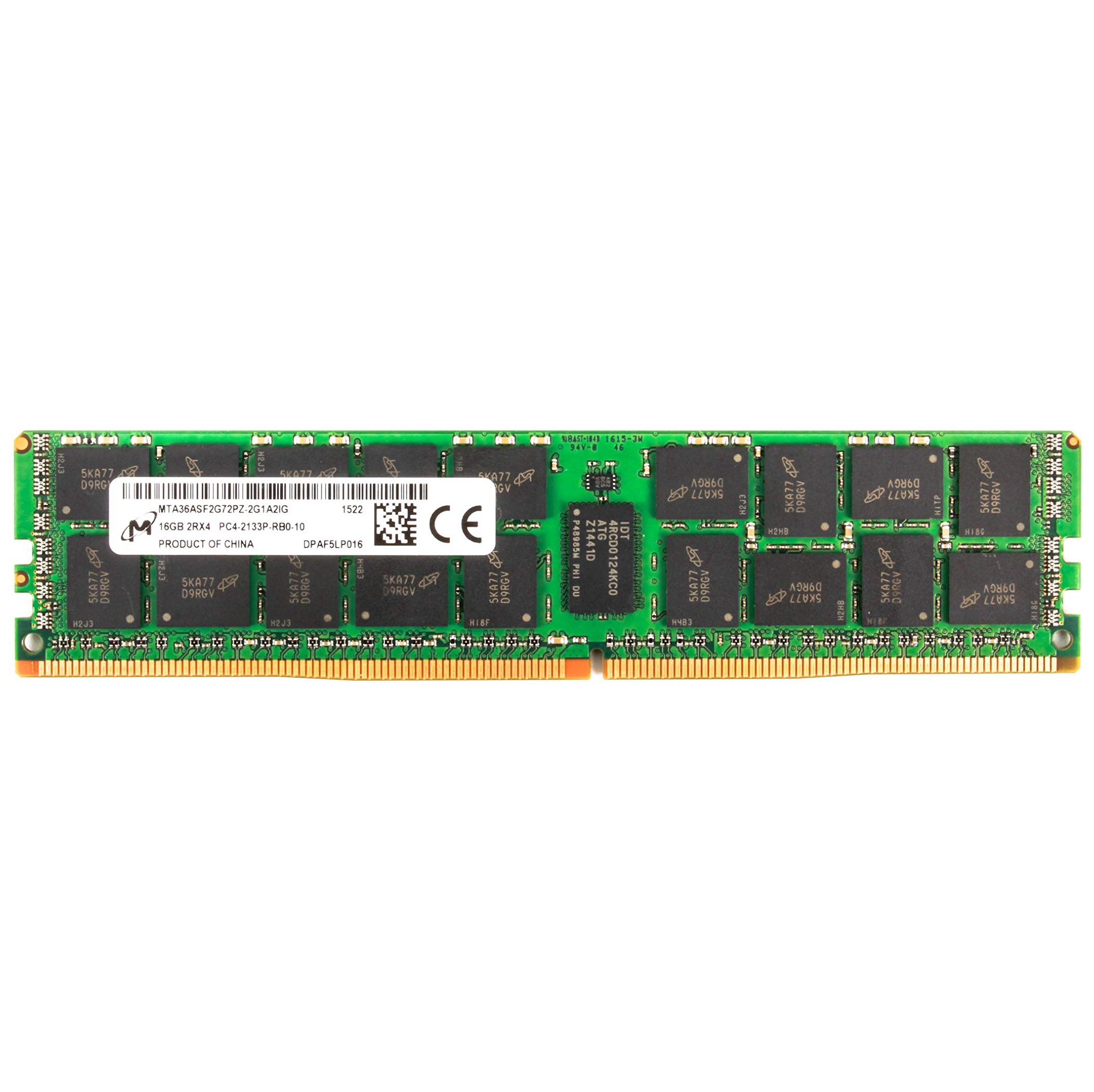 Begagnat Micron 16GB DDR4 (1x16GB) 2Rx4 PC4-2133P 2133MHz ECC RDIMM MTA36ASF2G72PZ-2G1A2IG