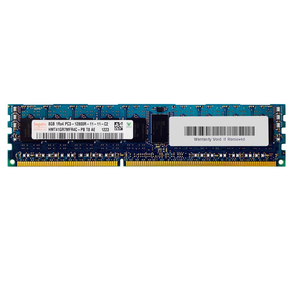 Begagnat Hynix 8GB DDR3 (1x8GB) RDIMM 1Rx4 ECC PC3-12800R 1600MHz Singla Rank x4
