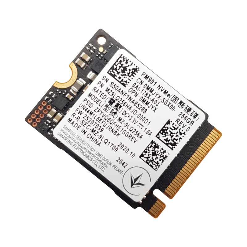 Begagnad 256GB Samsung PM991 M2 2230 NVMe PCIe Gen3 x4 MZ9LQ256HAJD
