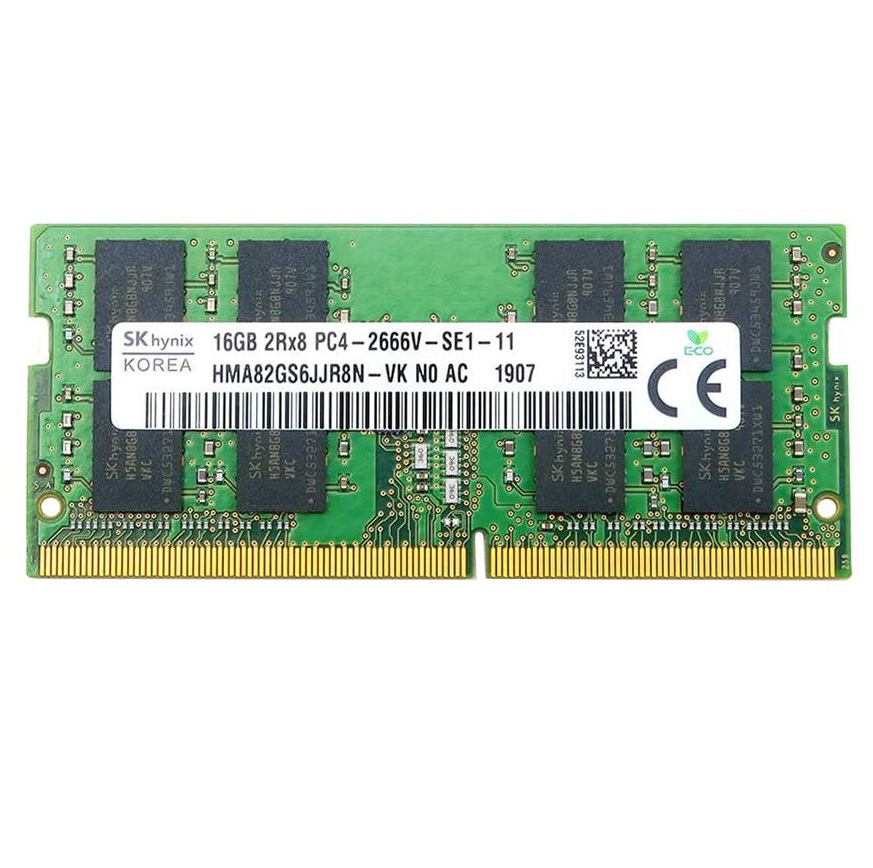 Begagnat SK Hynix 16GB DDR4 (1x16GB) SODIMM 2Rx8 PC4-2666V 2666MHz HMA82GS6JJR8N