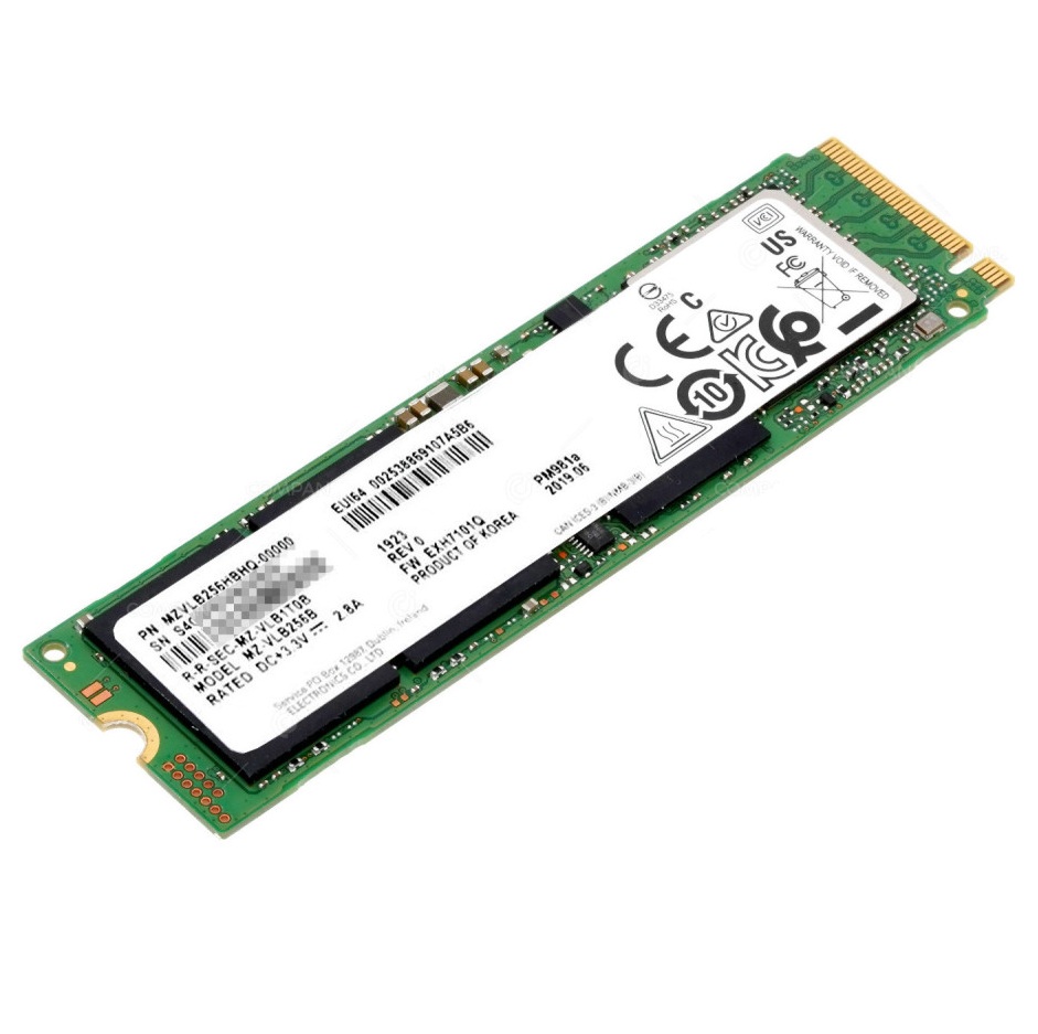 Begagnad Samsung PM981a 1TB SSD PCIe NVMe M2 Gen3 x4 MZ-VLB1T0B MZVLB1T0HBLR