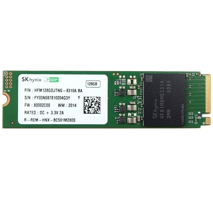 Begagnad 128GB SK Hynix NVMe SSD M2 2280 BC501 HFM128GDJTNG