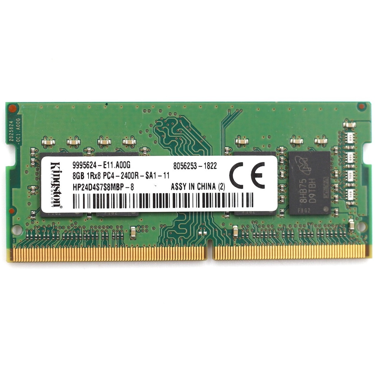 Begagnat Kingston 8GB DDR4 (1x8GB) SODIMM 1Rx8 PC4-2400R 2400MHz HP24D4S7S8MBP