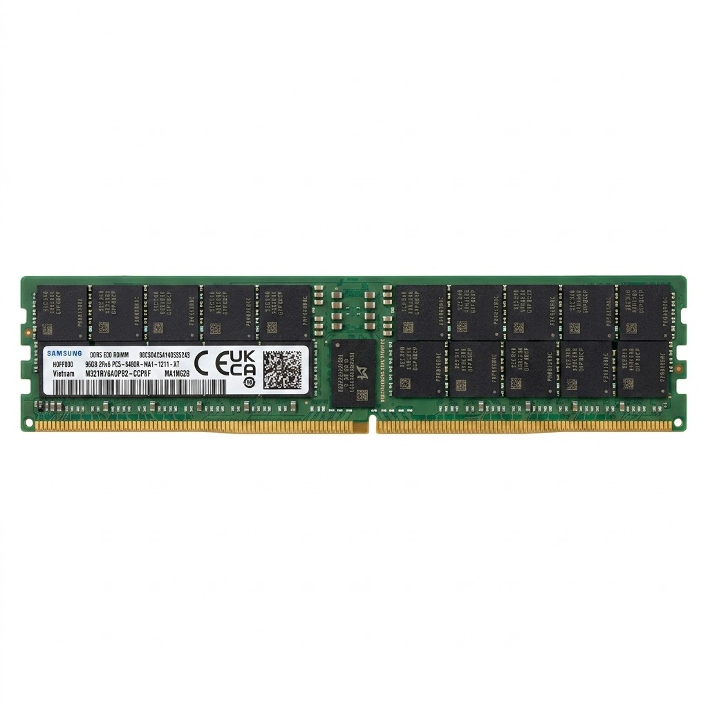 Begagnat Samsung 96GB DDR5 (1x96GB) 6400MHz Server RAM 2Rx4 RDIMM M321RYGA0PB2-CCPKF