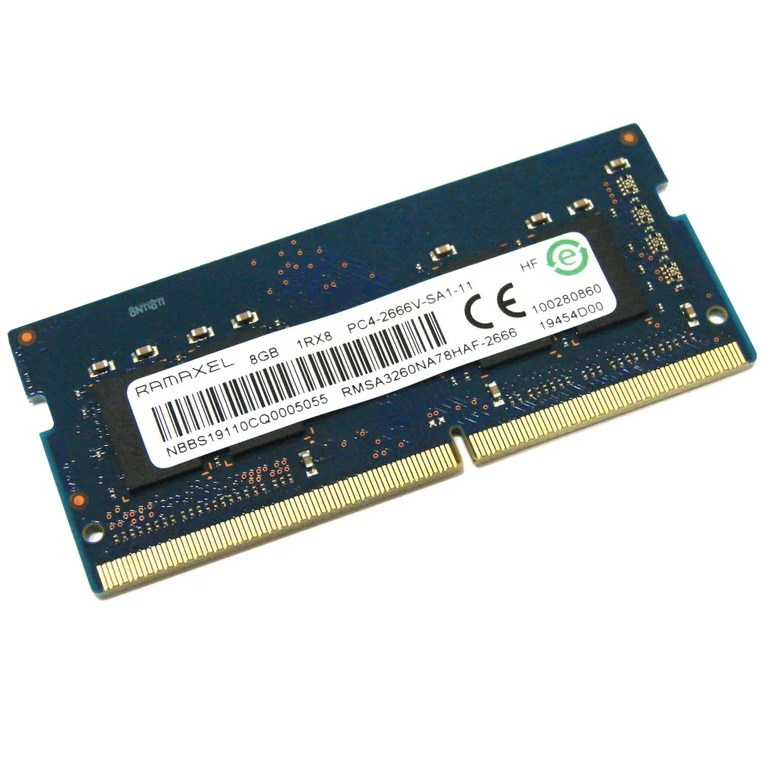 Begagnat 8GB DDR4 (1x8GB) Ramaxel SODIMM 1Rx8 PC4-2666V 2666MHz RMSA3260ME78HAF