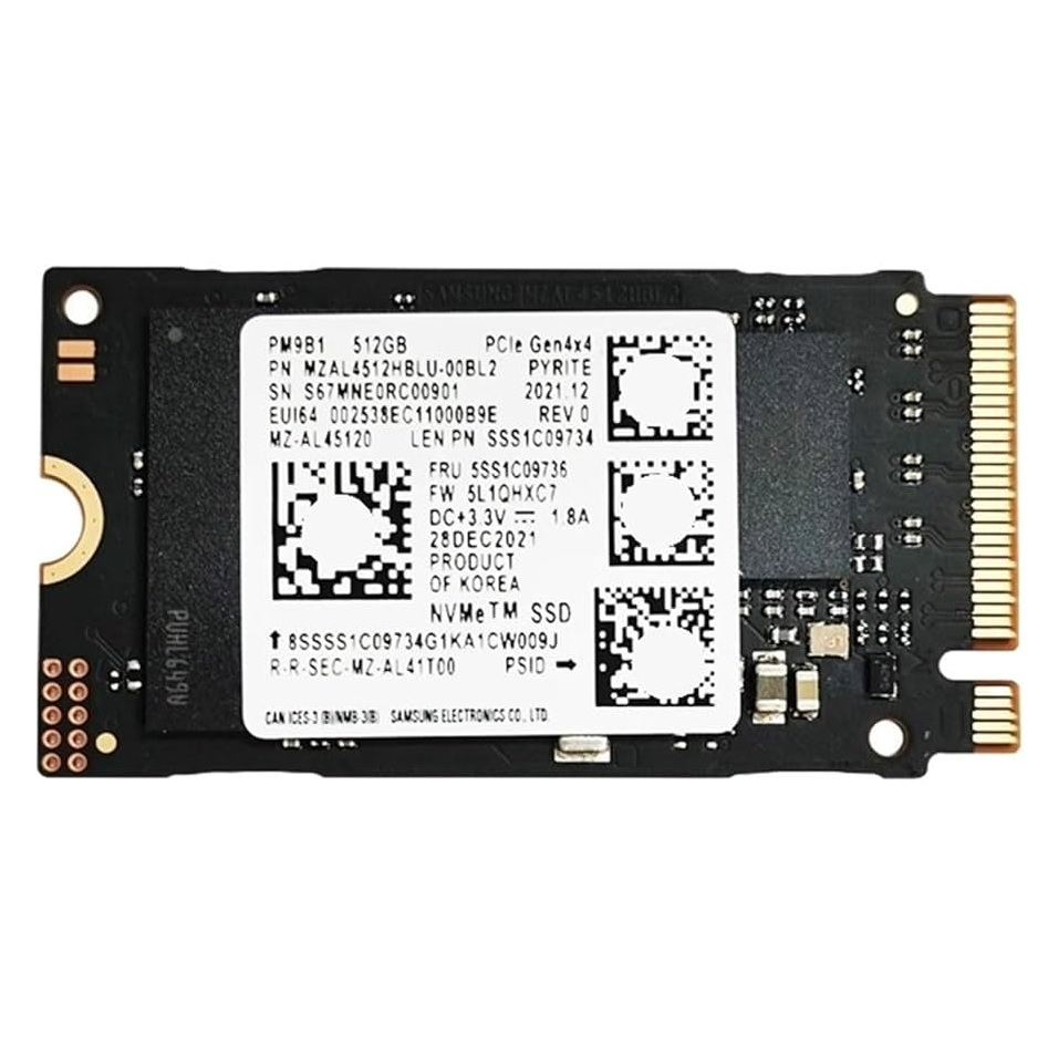 Begagnad 512GB Samsung PM9B1 M2 2242 NVMe PCIe Gen4 x4 MZAL4512BLU