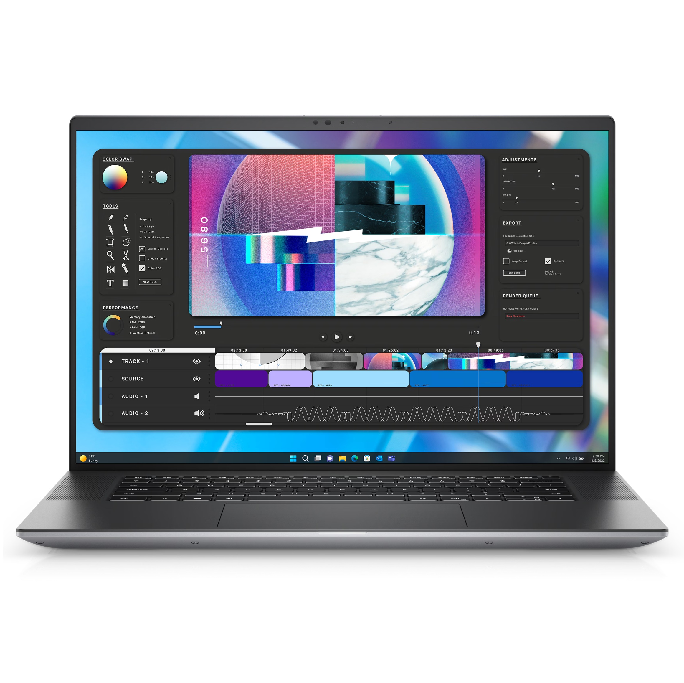 Dell Precision 5680 16" FHD+ i7-13700H 32GB 512GB RTX A1000 6GB A-Klass