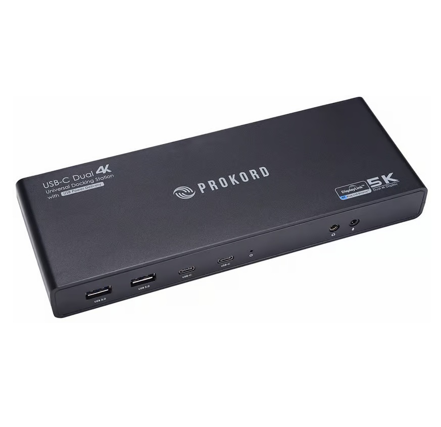 Begagnat Prokord USB-C 5K Universal Docking Station PD Dual 4K Display PK-5KDLC