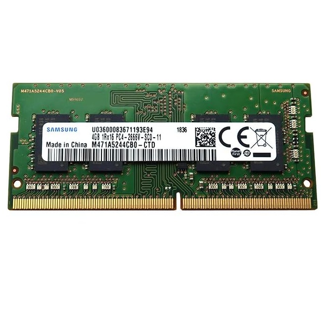 Begagnat Samsung 4GB DDR4 (1x4GB) SODIMM 1Rx16 2400T 2400MHz M471A5244CB0-CRC
