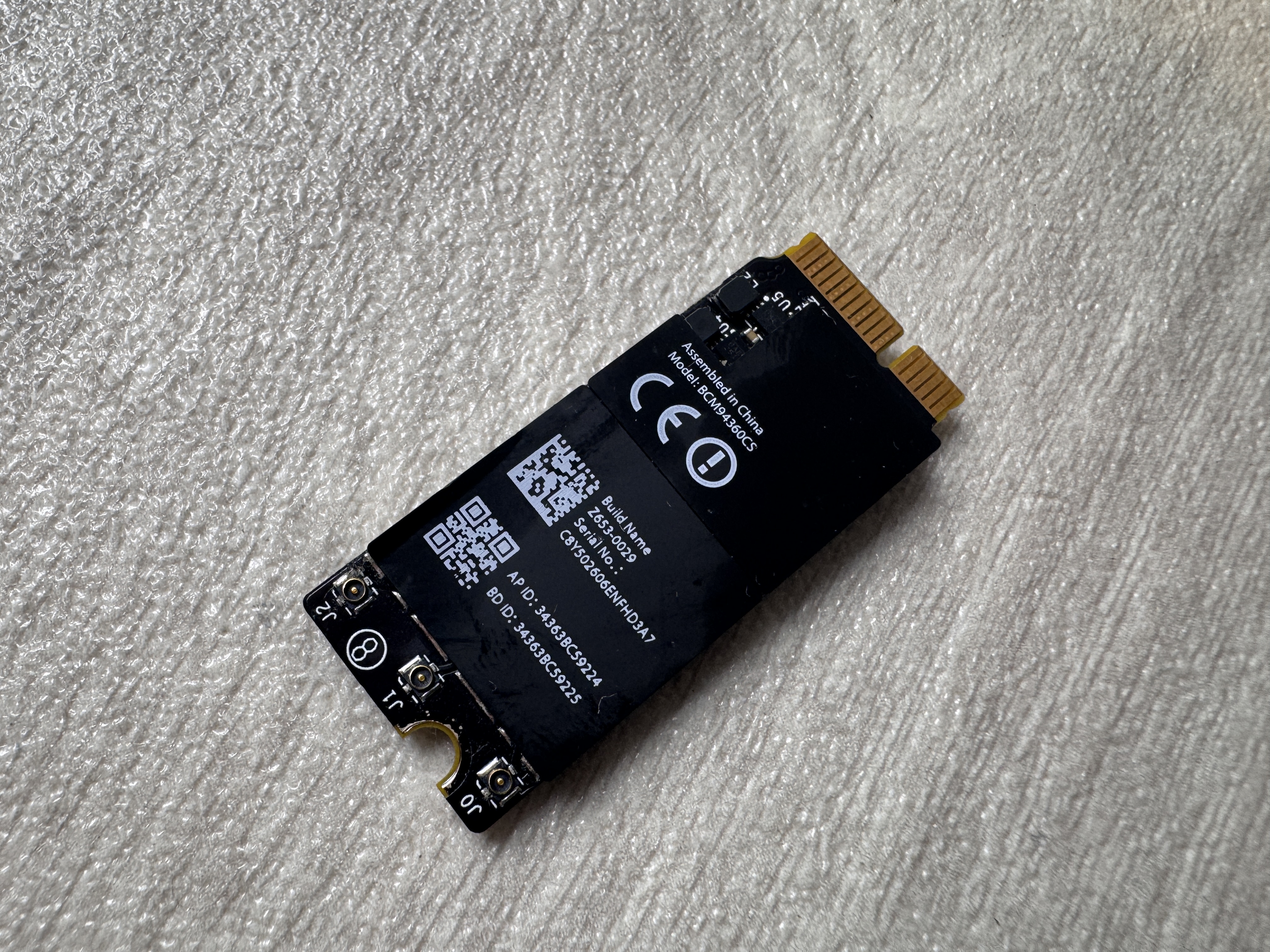 Begagnat Original Apple A1398 WLAN Airport Bluetooth Card Z653-0029 BCM94360CS MacBook Pro 13 15 Late 2013 Mid 2014