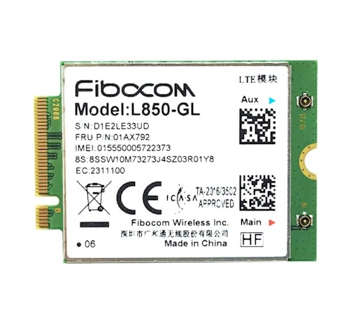 Nytt! Lenovo Fibocom L850-GL 4G/LTE ThinkPad FRU 01AX792 4G LTE