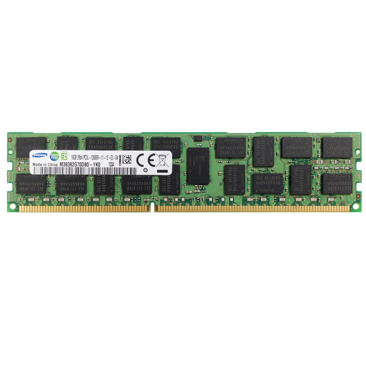 Begagnat Samsung 16GB DDR3L (1x16GB) RDIMM 1600MHz Server RAM M393B2G70DBO-YKO