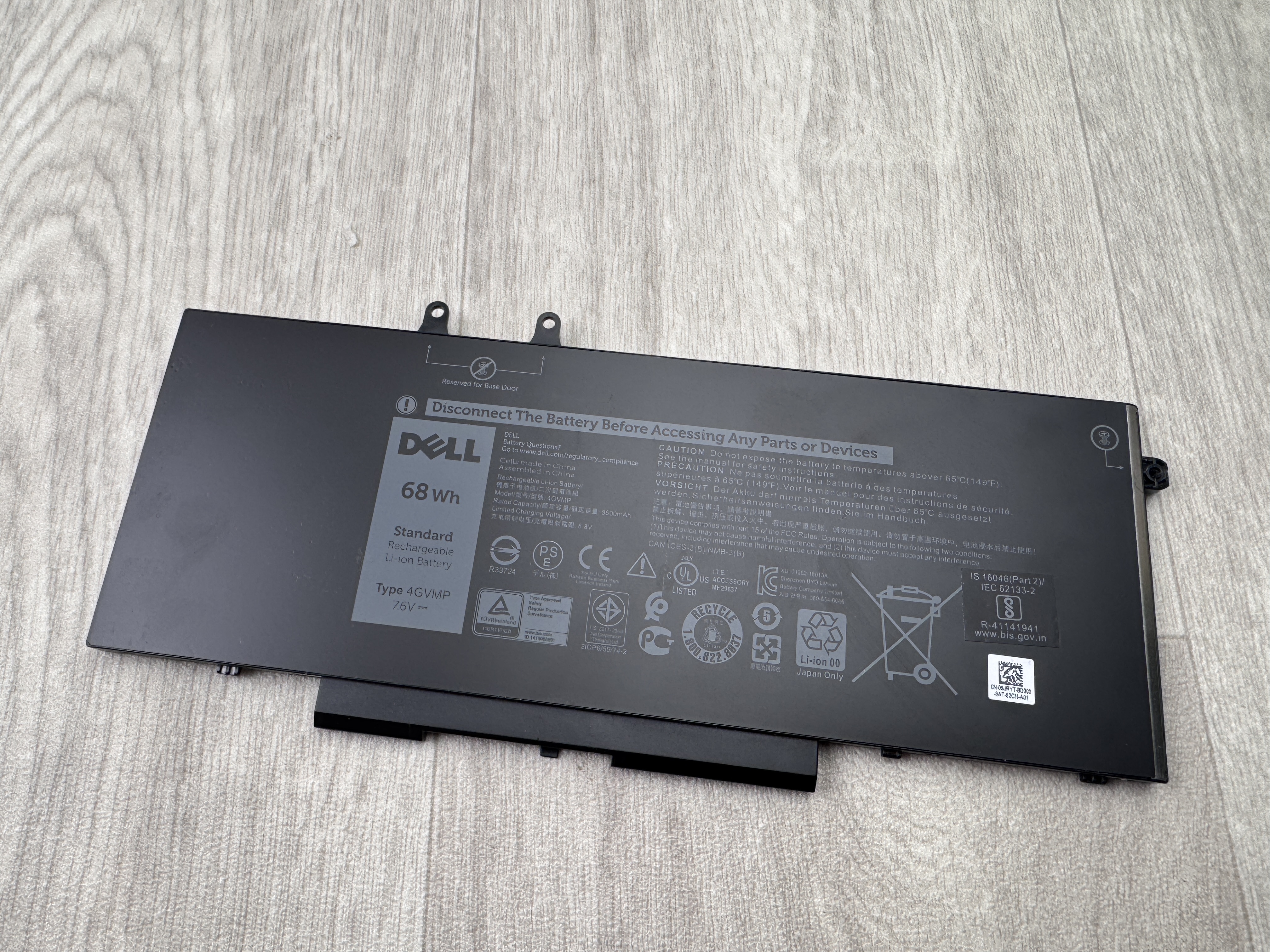 Begagnat Original Dell Batteri 4GVMP 5400 5500 68Wh 8500mAh