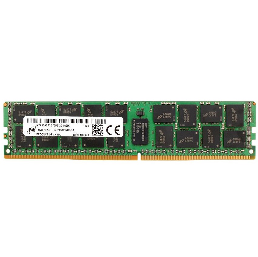 Begagnat Micron 16GB DDR4 (1x16GB) 2Rx4 PC4-2133P 2133MHz ECC RDIMM MTA36ASF2G72PZ-2G1A2IK