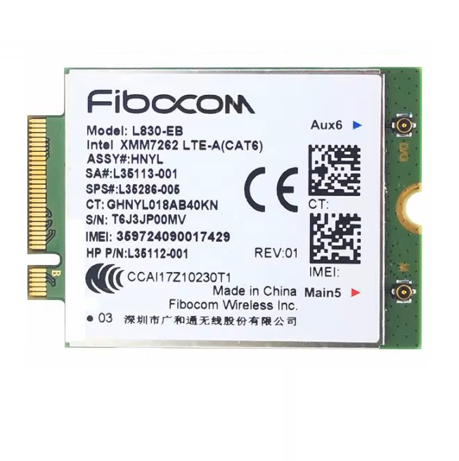 Begagnat Fibocom L830-EB HP XMM 7262 4G LTE Advanced L35286-005 L35112-001