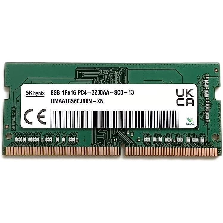 Begagnat SK Hynix 8GB DDR4 (1x8GB) SODIMM 1Rx16 PC4-3200AA 3200MHz HMAA1GS6CJR6N