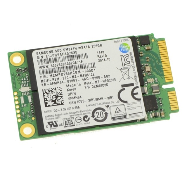 Begagnad 256GB Samsung SM841N SSD mSATA MZMPD256HCGM