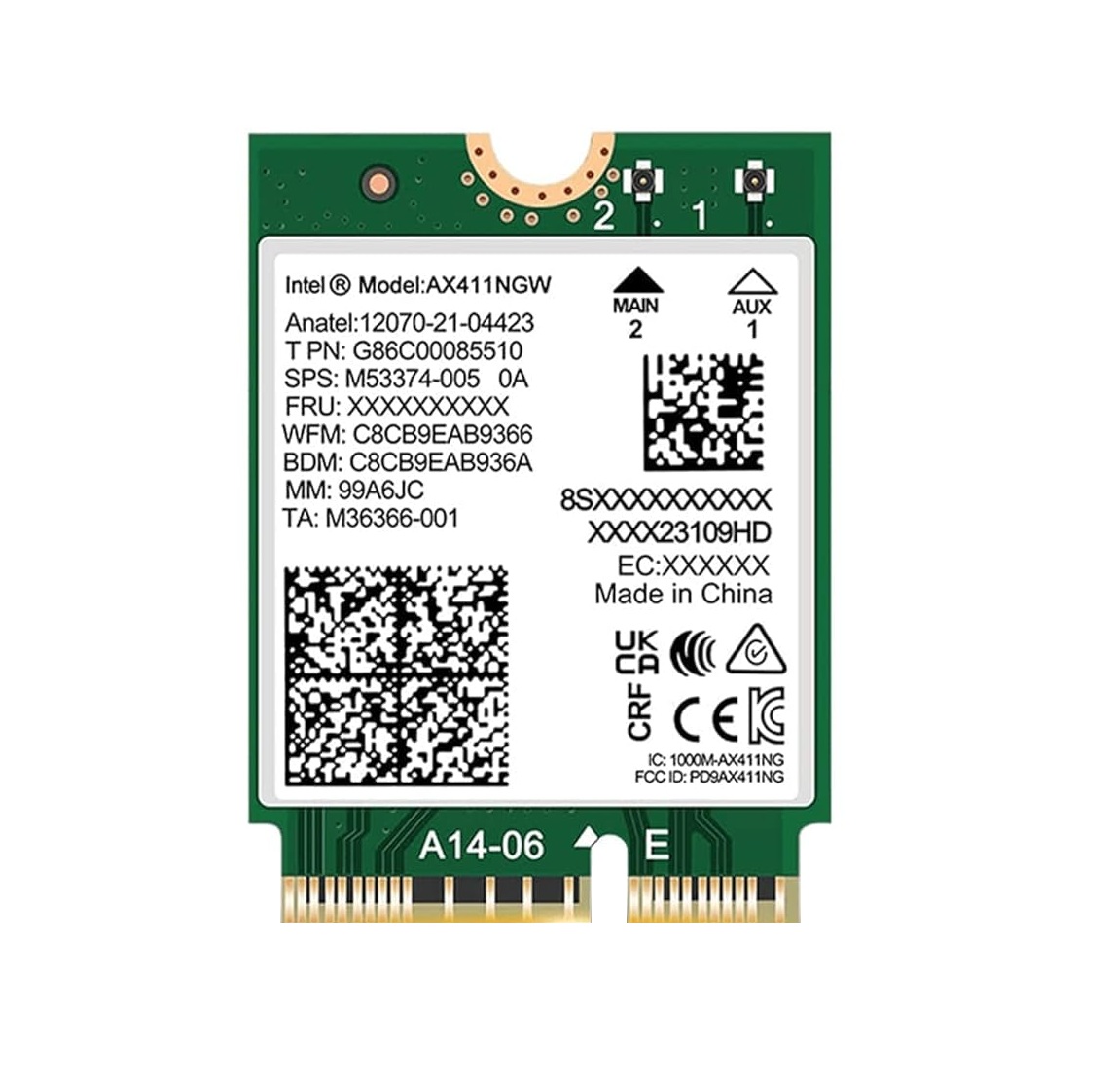Begagnad AC WiFi AX411NGW AX411 1690i Wifi 6e Gigabit Killer Game Wireless