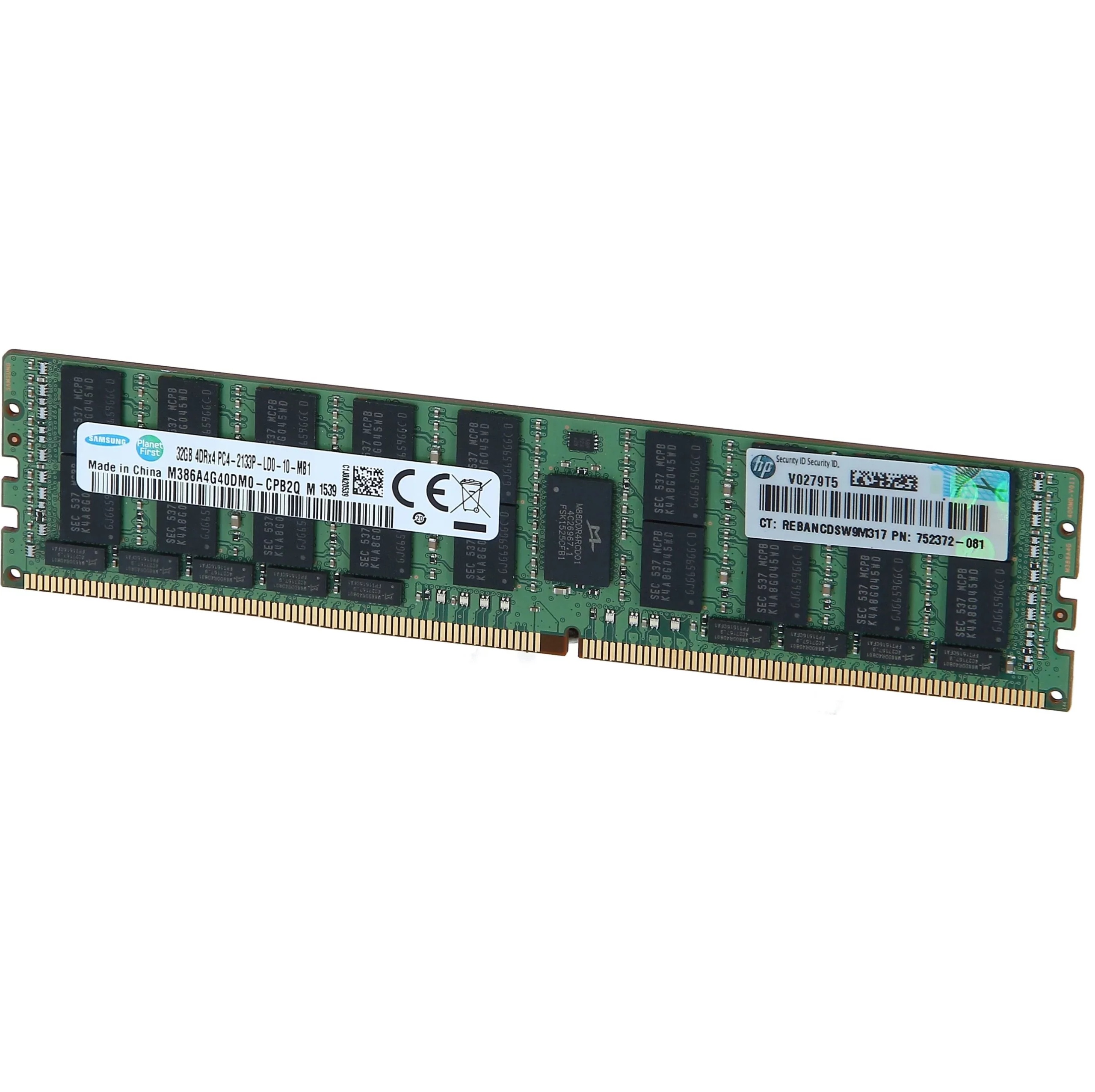 Begagnat Samsung 32GB DDR4 (1x32GB) 4Rx4 PC4-17000 2133MHz ECC LRDIMM M386A4G40DM0-CPB2Q