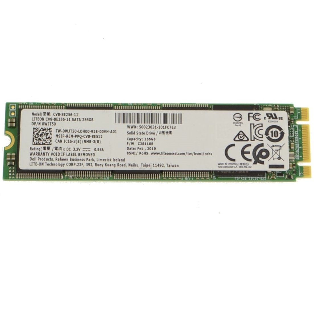 Begagnad 256GB Lite-On SSD M2 2280 SATA CV8-8E256-11