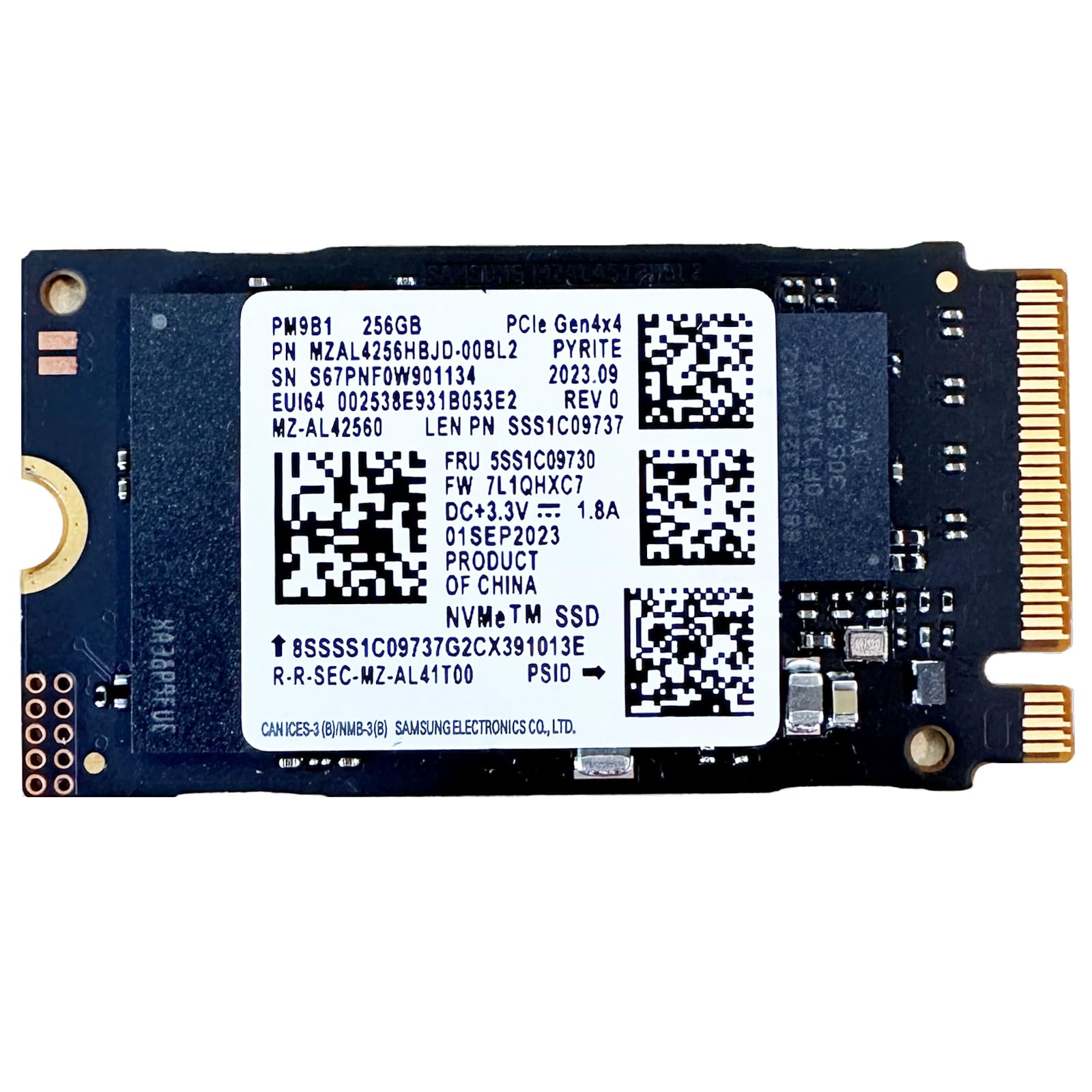 Begagnad 256GB Samsung PM9B1 M2 2242 NVMe PCIe Gen4 x4