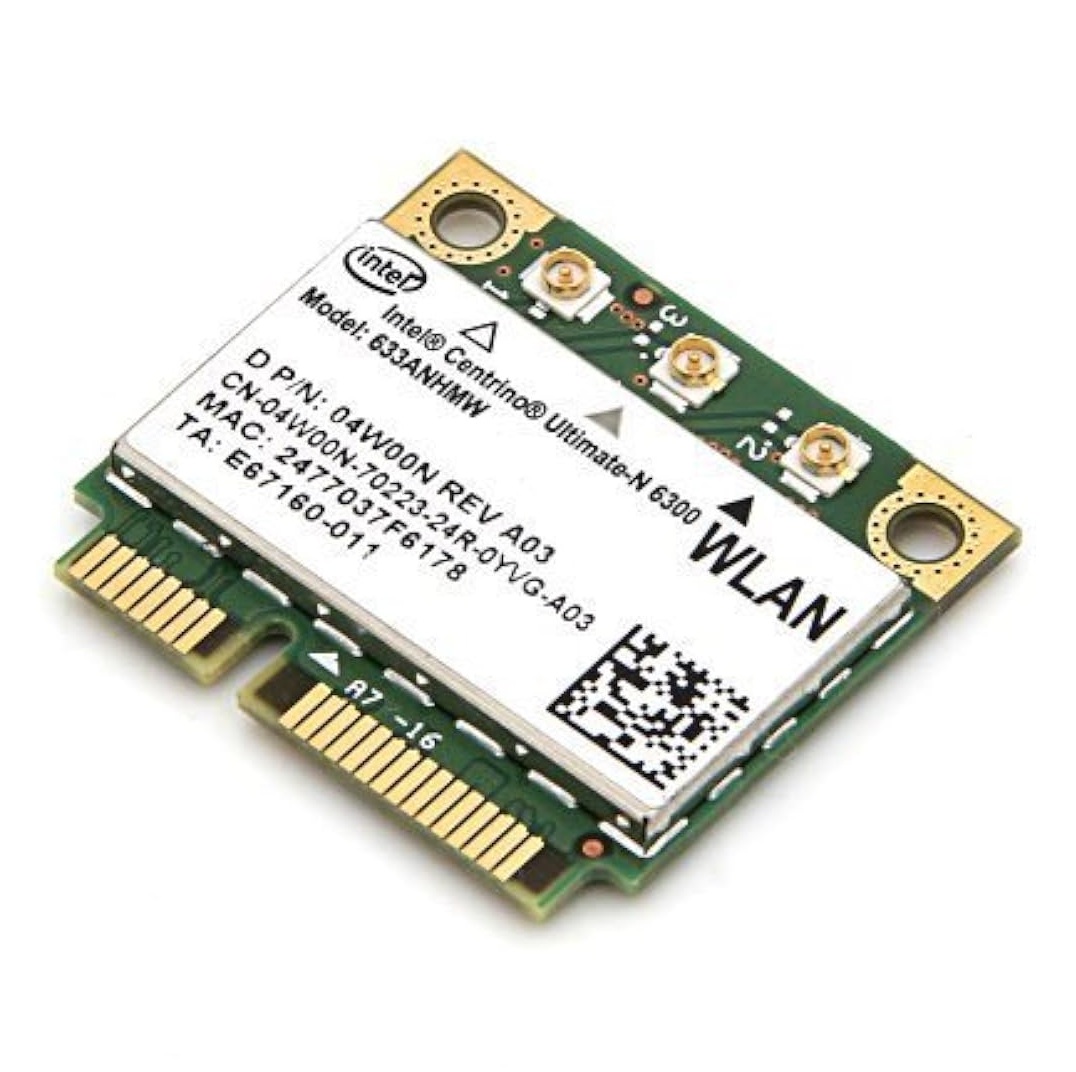 Begagnat Intel 6300AGN WiFi Link Centrino Ultimate-N 6300 802.11n minikort 633ANHMW Halv Storlek 450 Mbps