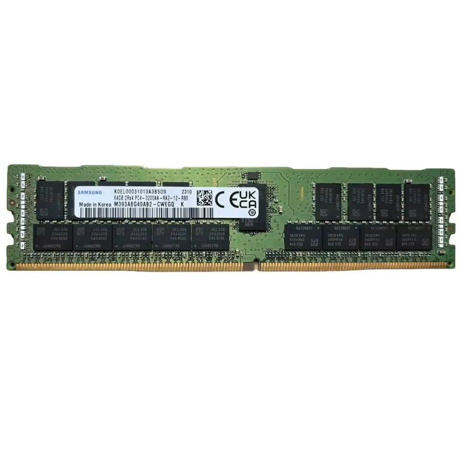 Begagnat Samsung 64GB DDR4 (1x64GB) 2Rx4 PC4-25600 3200MHz ECC RDIMM M393A8G40AB2-CWEGQ