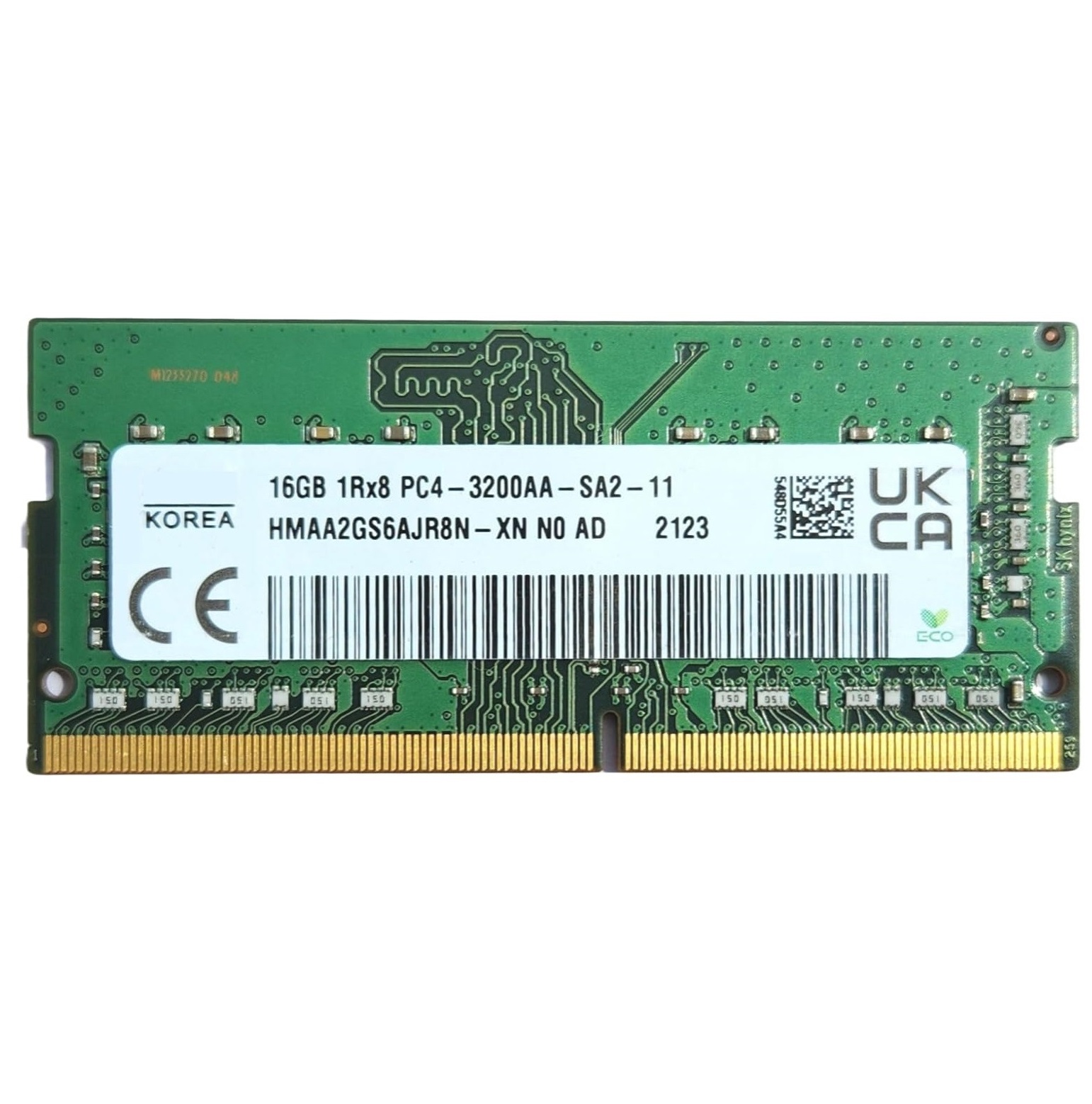 Begagnat SK Hynix 16GB DDR4 (1x16GB) SODIMM 1Rx8 PC4-3200AA 3200MHz HMAA2GS6AJR8N-XN